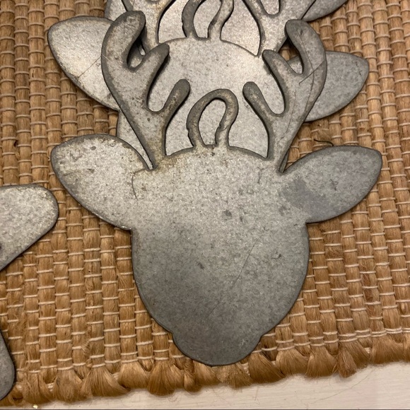 18 Farmhouse Rustic Galvanized Silver Christmas Ornament Lot - Picture 3 of 4